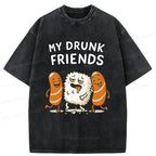 Japanese washed cotton t-shirt for summer