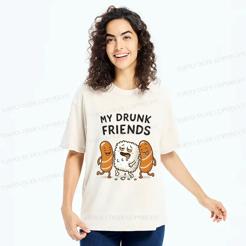 drunk sushi vintage tee streetwear style