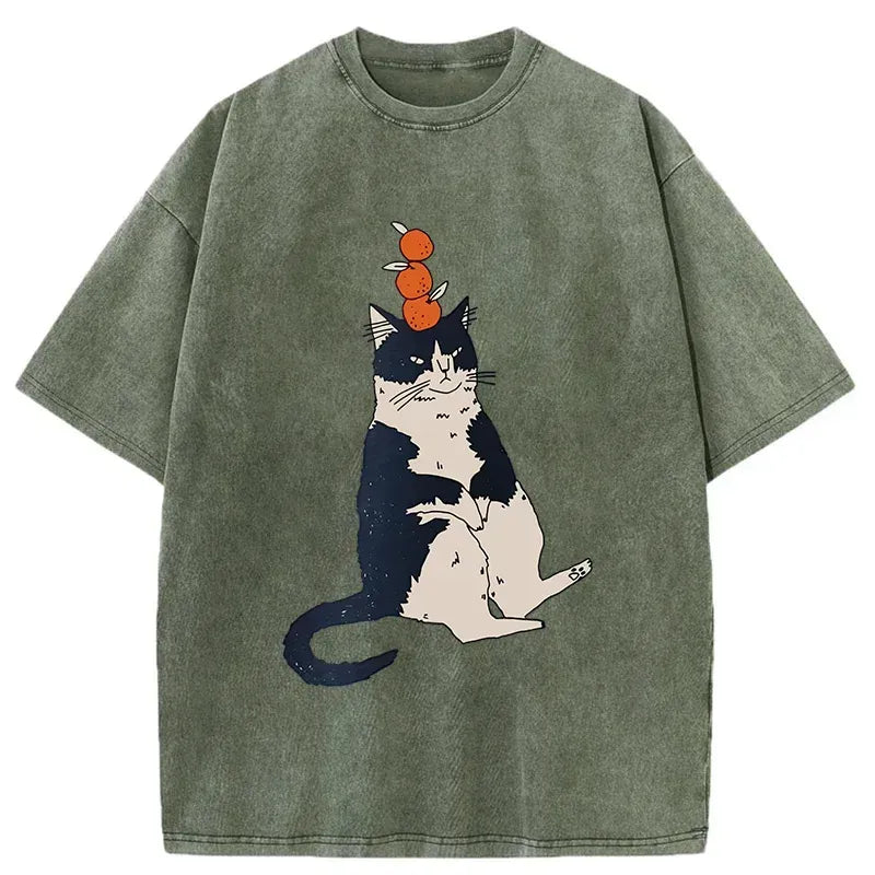 vintage japanese cat t-shirt limited edition