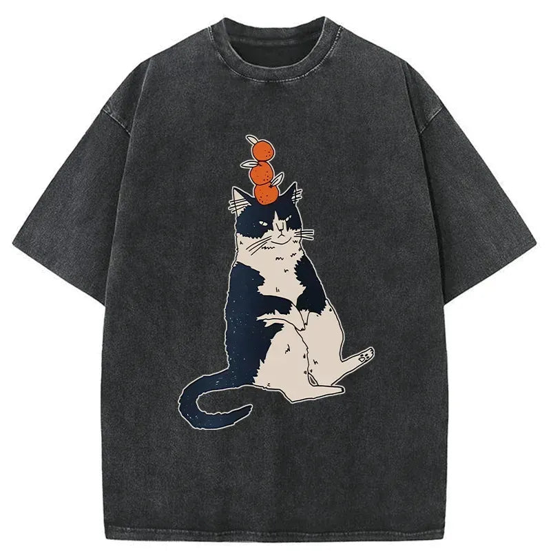 vintage japanese cat t-shirt limited edition