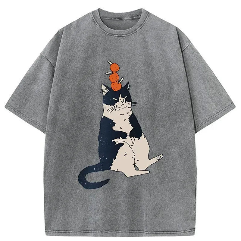vintage japanese cat t-shirt limited edition