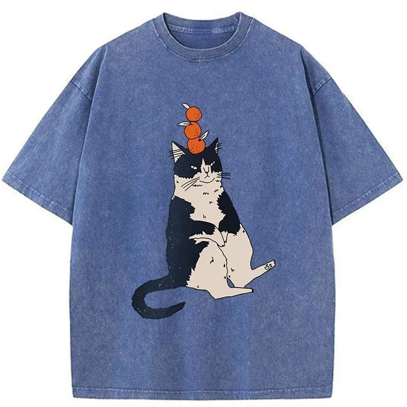 vintage japanese cat t-shirt limited edition