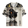 Kyoto-Lion Mystic Black Cat Mesh Jersey
