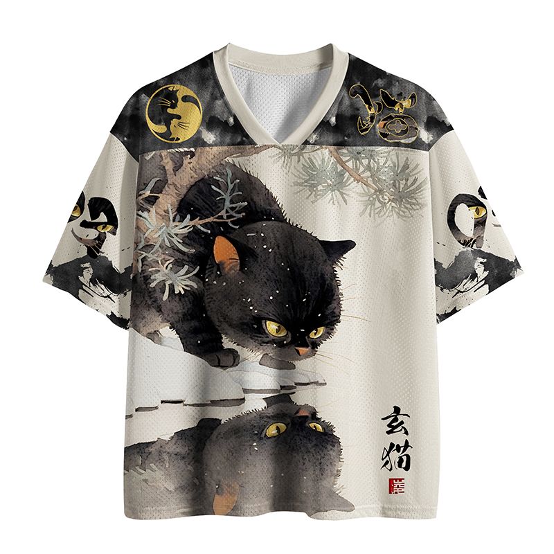 Kyoto-Lion Mystic Black Cat Mesh Jersey