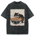 Kyoto-Lion Mouse Steals Ramen Washed T-Shirt