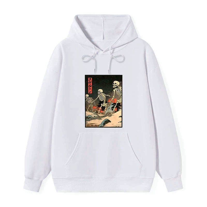 Kyoto-Lion Japanese Rising Skeletons Classic Hoodie