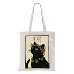 Canvas Cat Tote Bag with Free Shipping