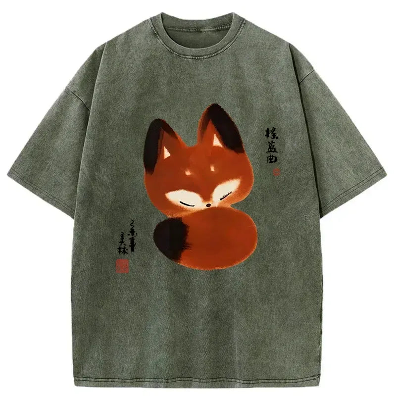 Japanese Vintage Fox T-Shirt Unisex