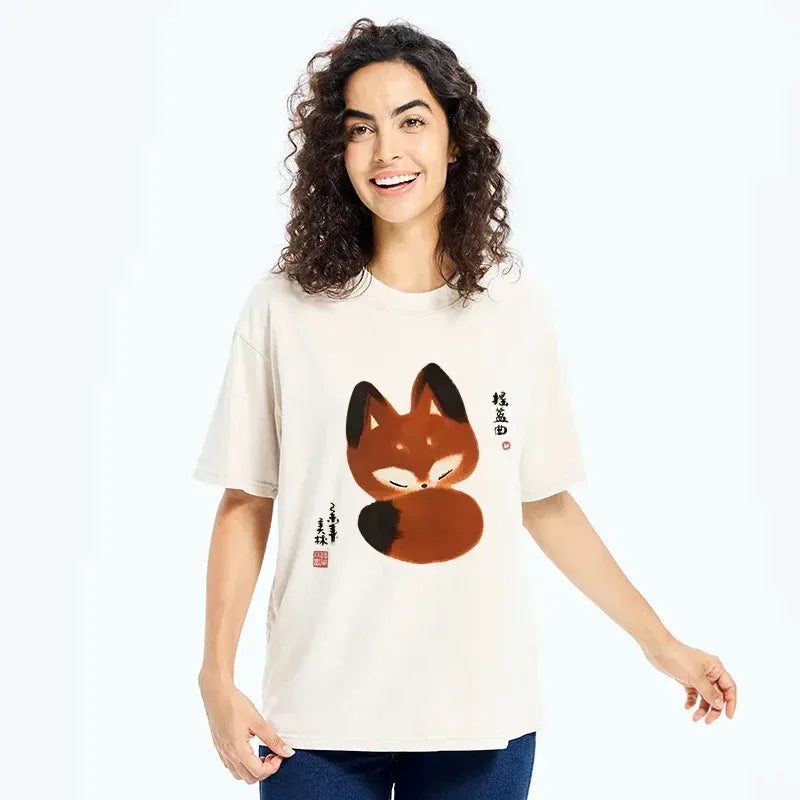 Fox Washed Tee for Daily Wear