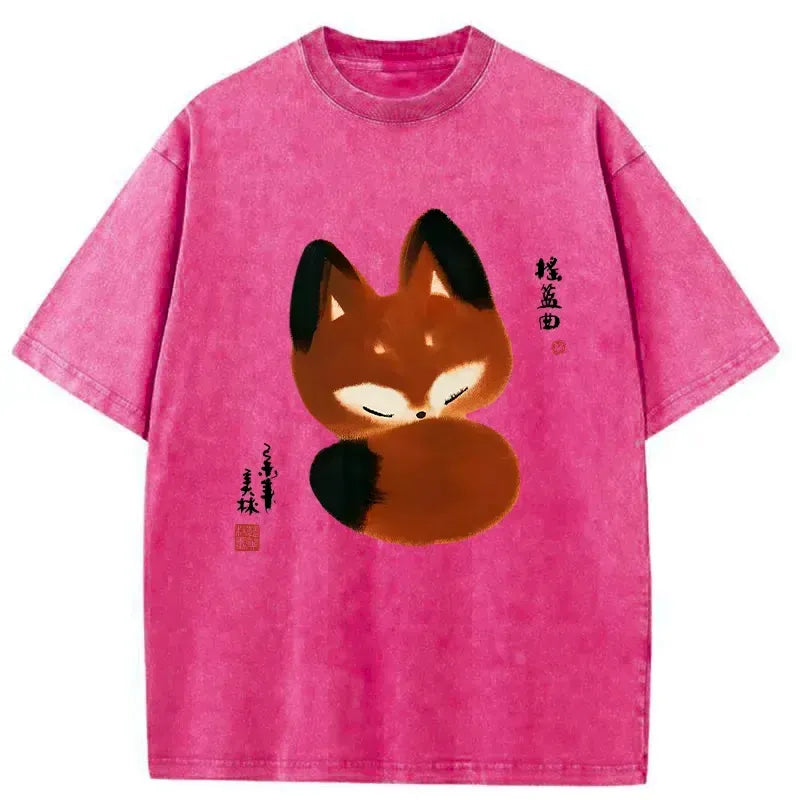 Fox Washed Tee for Daily Wear