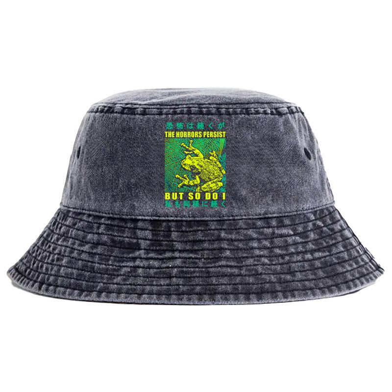 Kyoto-Lion The Horrors Persist Frog Washed Bucket Hat