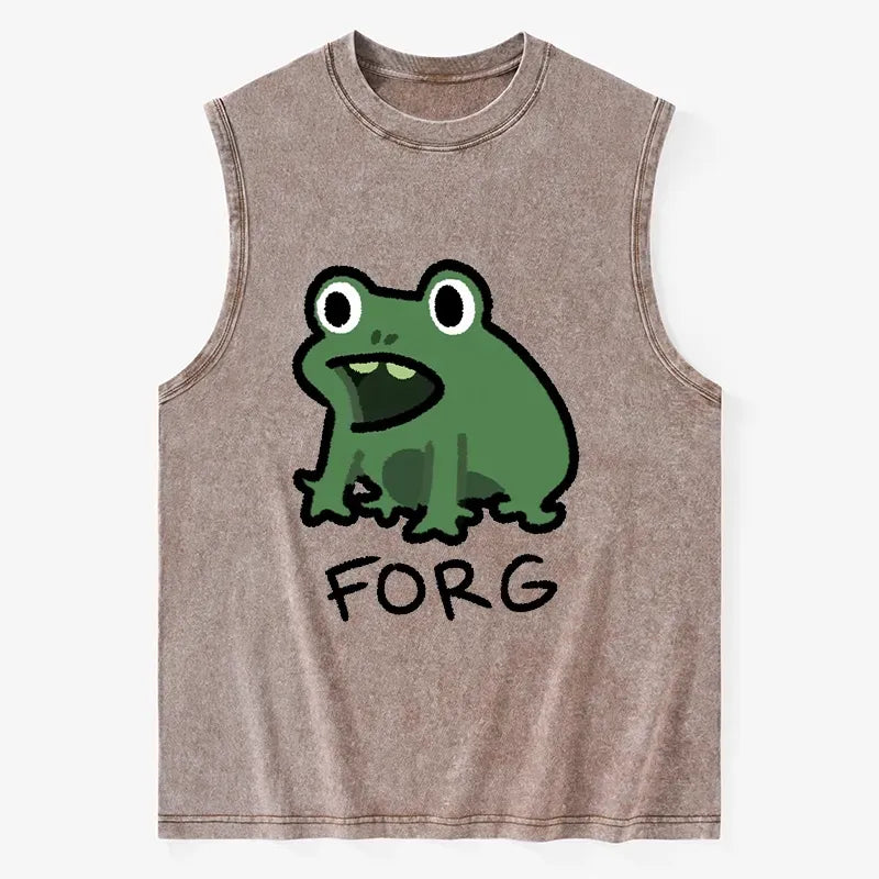 Funny Japanese Washed Tank Top for Summer