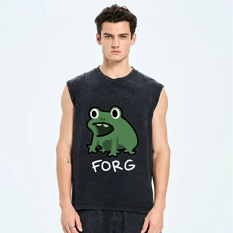 Kyoto-Lion Funny Forg Japan Washed Tank