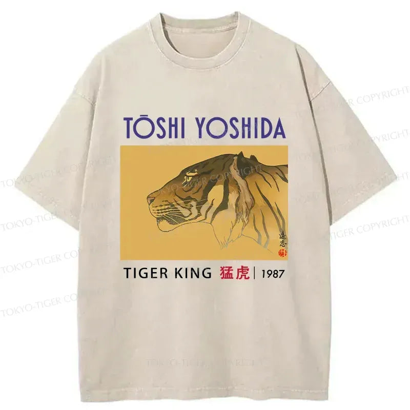Kyoto-Lion Vintage Japanese Tiger Washed T-Shirt