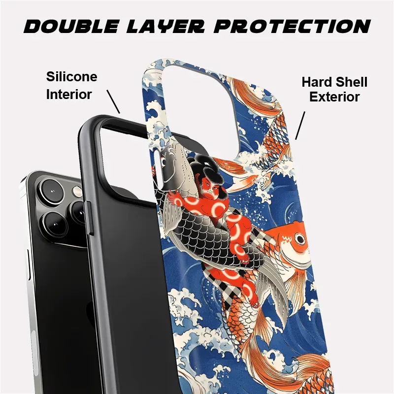 Japanese Sumo Wrestler Koi Phone Case