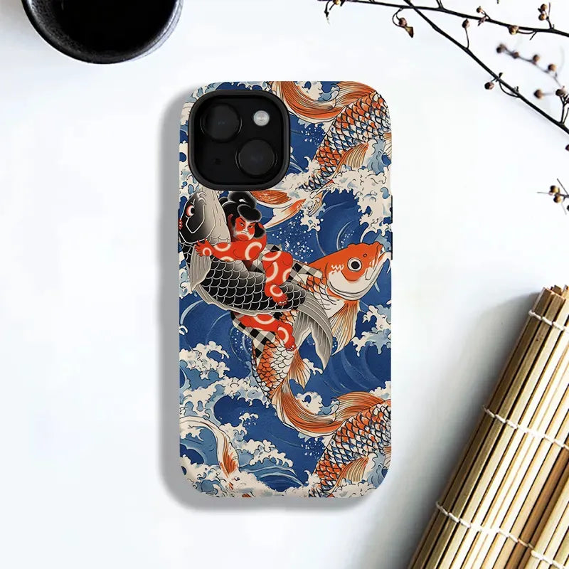 Japanese Sumo Wrestler Koi Phone Case