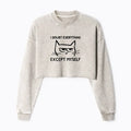 Japanese vintage kitten crop sweatshirt for women