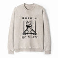 Silly Lion Washed Terry Sweatshirt for Streetwear