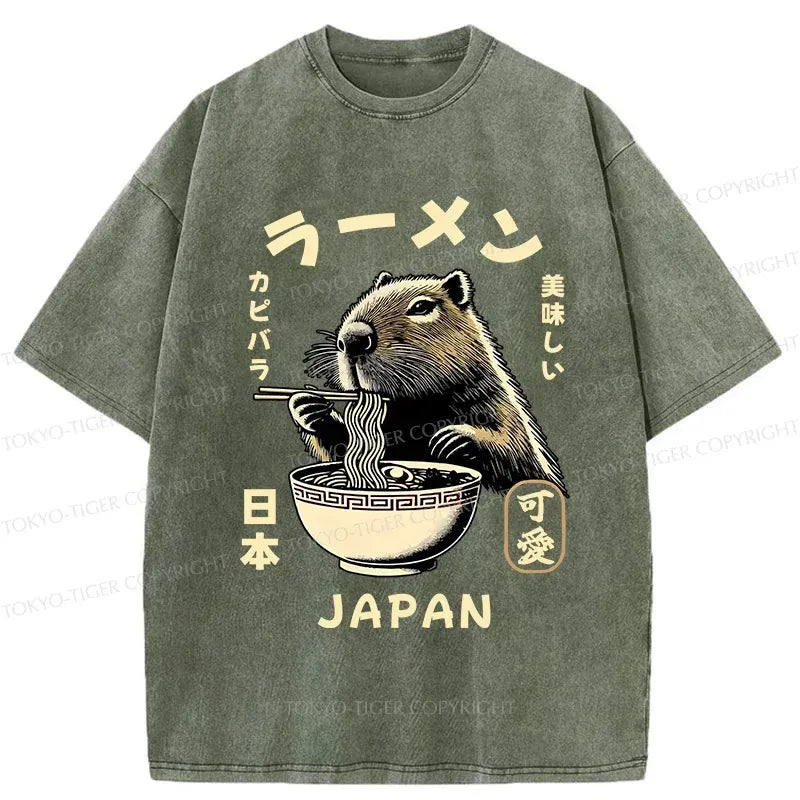 Retro Capybara T-Shirt for Daily Wear