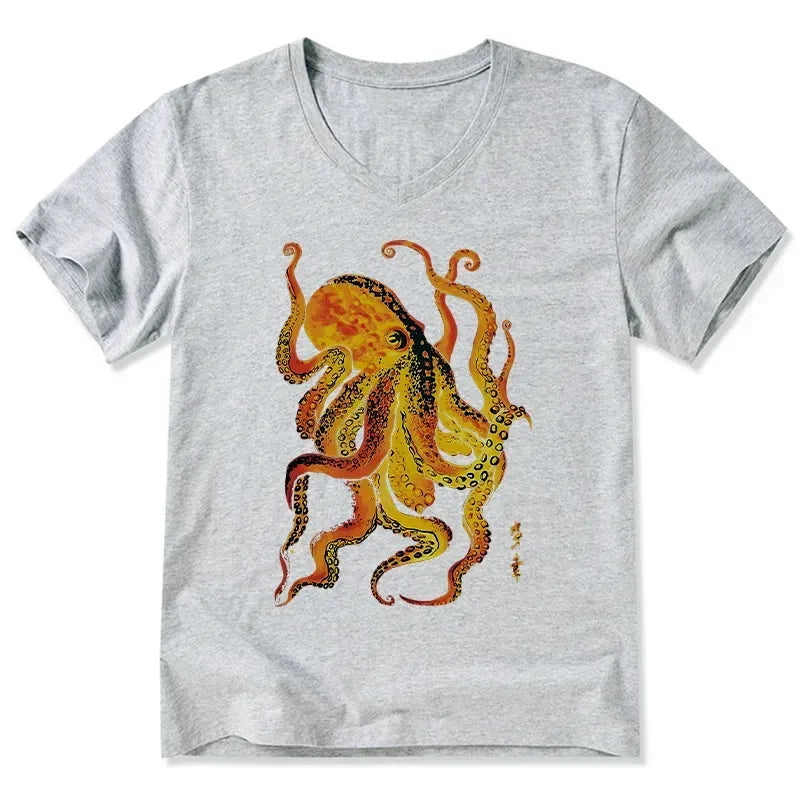 Vintage Japanese Octopus Shirt for Streetwear