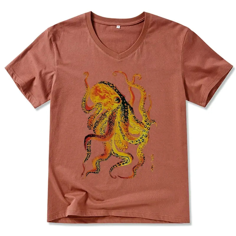 Classic Unisex Octopus Tee for Summer