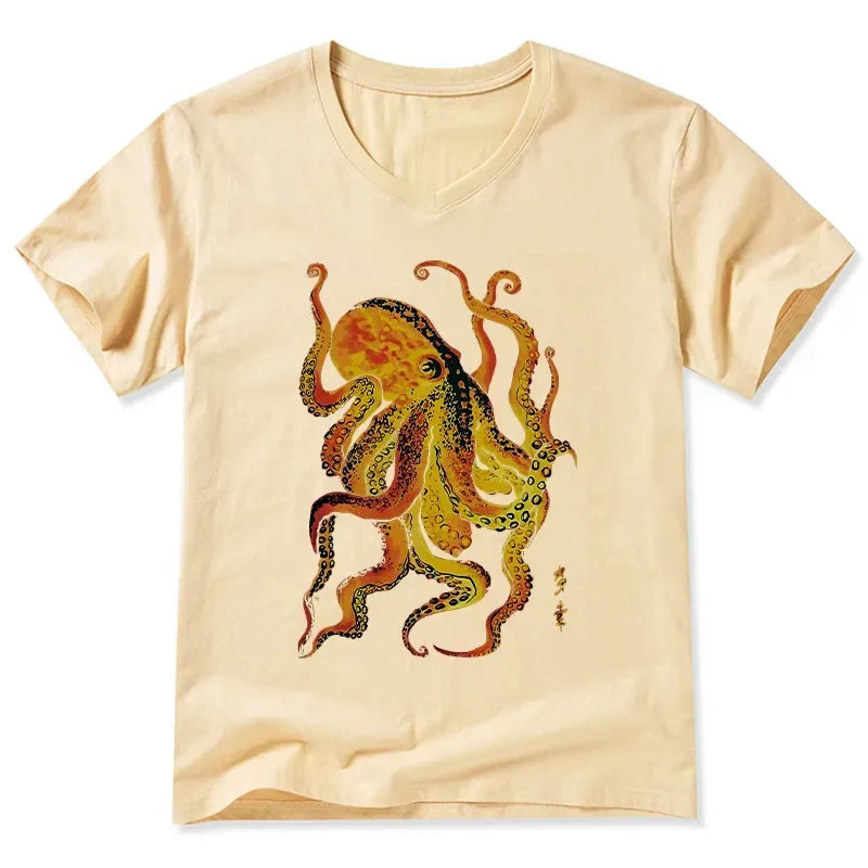 Classic Unisex Octopus Tee for Summer