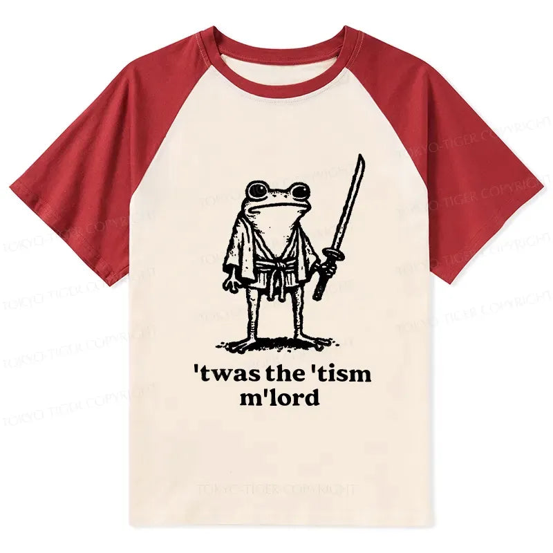 Kyoto-Lion Focused Samurai Frog Raglan T-shirt