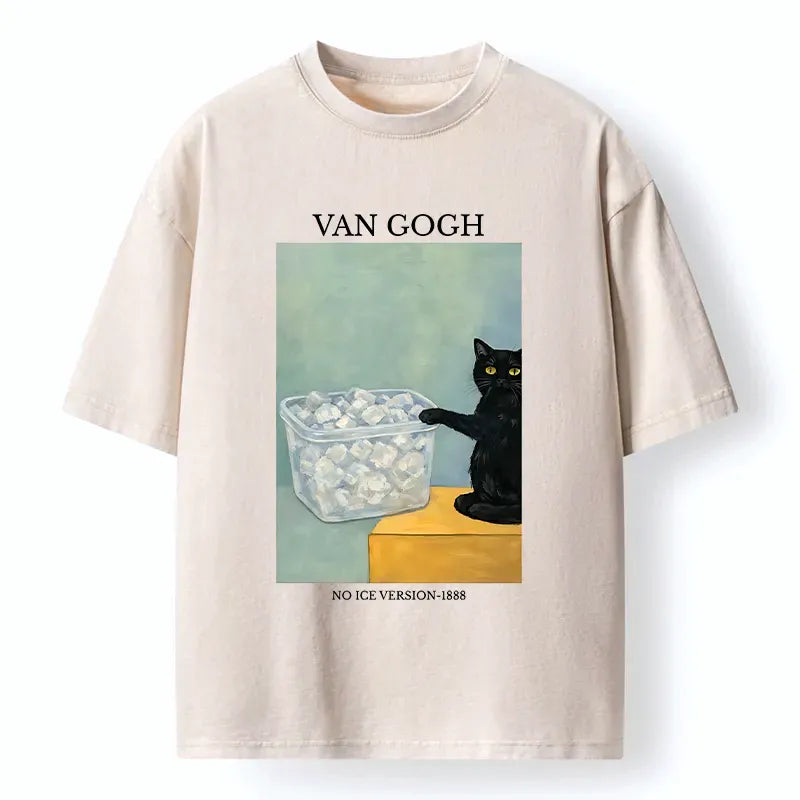 Washed Lion Cat T-Shirt for Summer Free Shipping