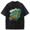 Best Seller Japanese Map Washed T-Shirt