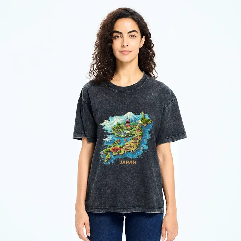 Funny Japanese Map T-Shirt on Sale