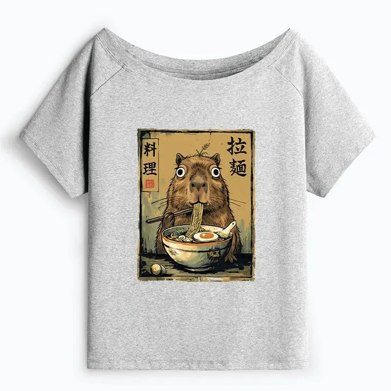 Funny Capybara Ramen Tee Gift Idea