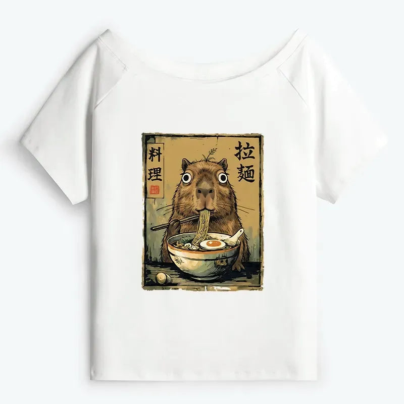 Funny Capybara Ramen Tee Gift Idea