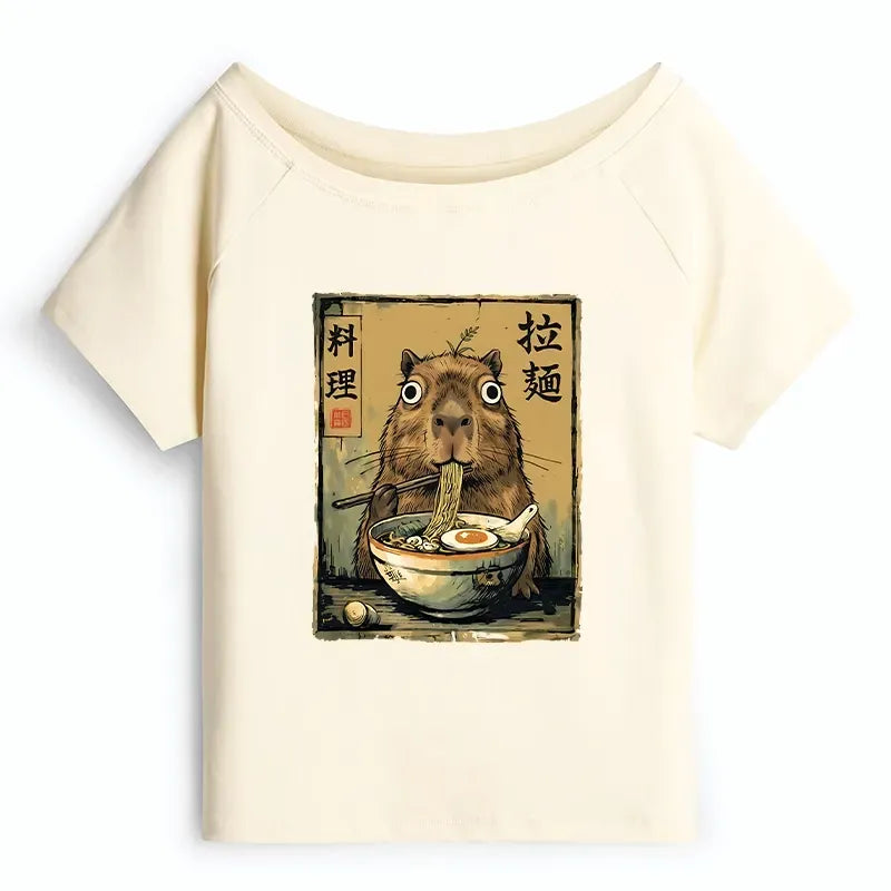 Funny Capybara Ramen Tee Gift Idea