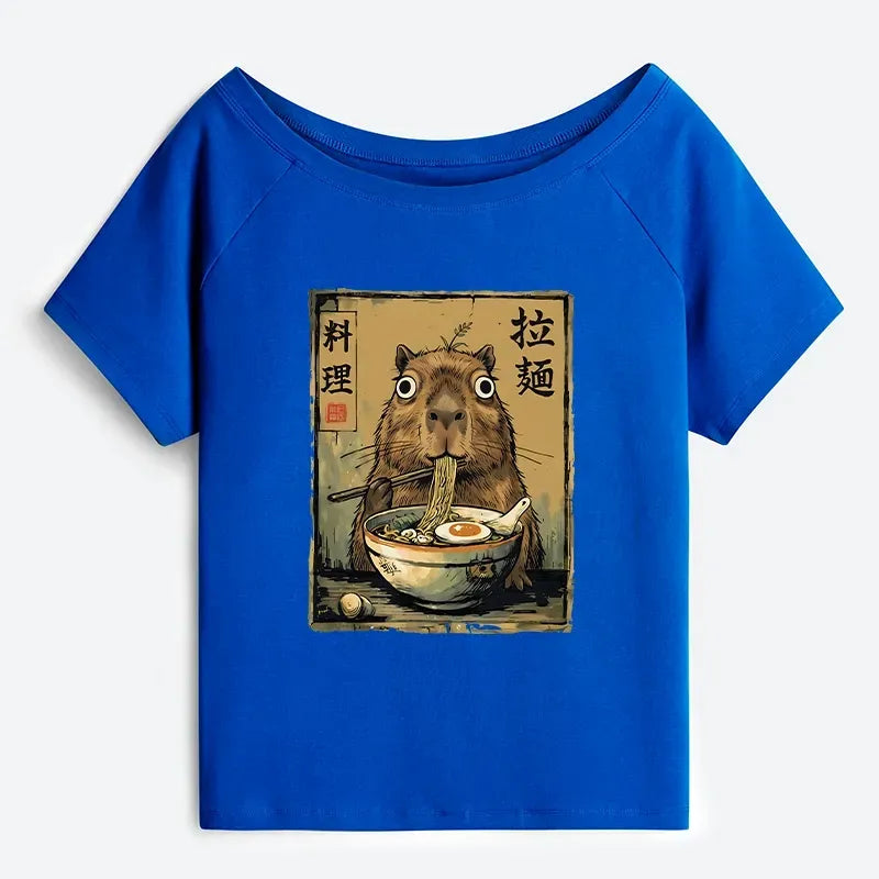 Funny Capybara Ramen Tee Gift Idea