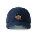 Kyoto-Lion Fat Cat Eating Ramen Denim Cap