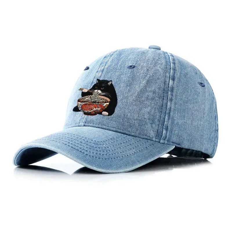 Japanese denim cap for streetwear