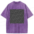 Japanese Kanji Washed T-Shirt for Daily Wear