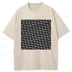 Japanese Kanji Washed T-Shirt for Daily Wear