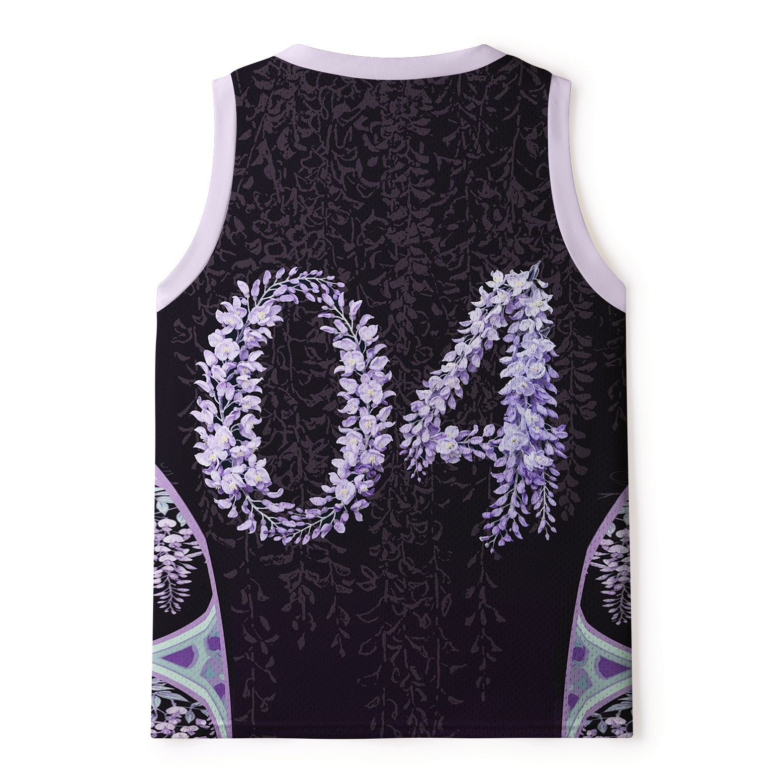 Kyoto-Lion Wisteria Jpanese Flowers Mesh Tank Top