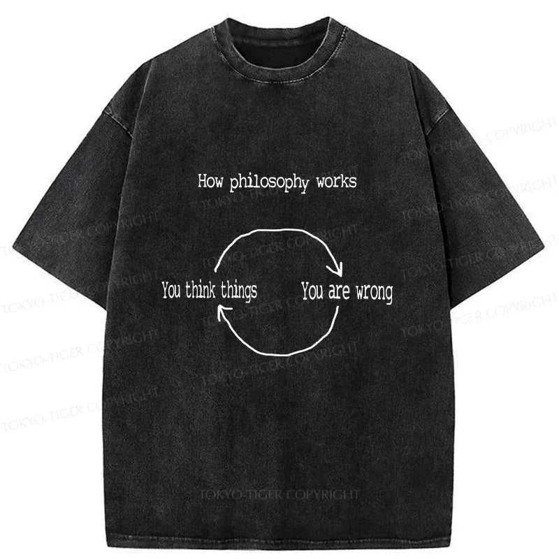 Kyoto-Lion Philosophical Cycle Washed T-Shirt