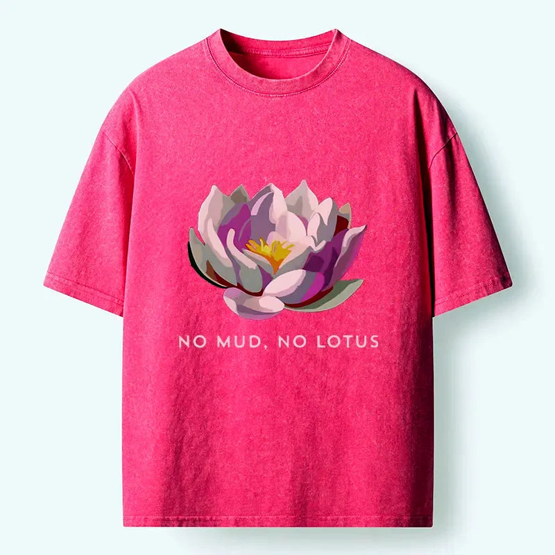 Kyoto-Lion Zen Lotus Washed T-Shirt