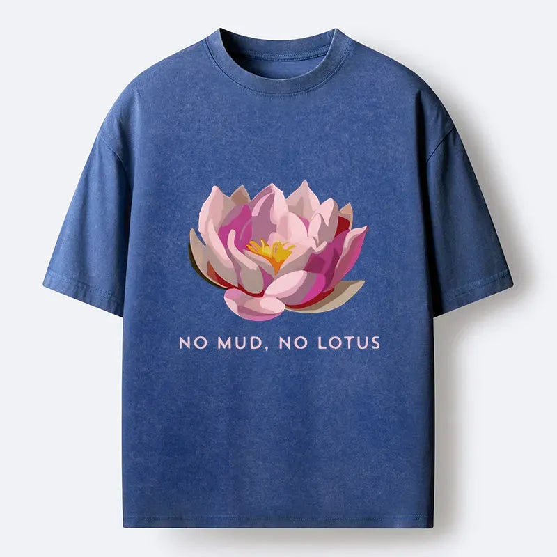 Kyoto-Lion Zen Lotus Washed T-Shirt