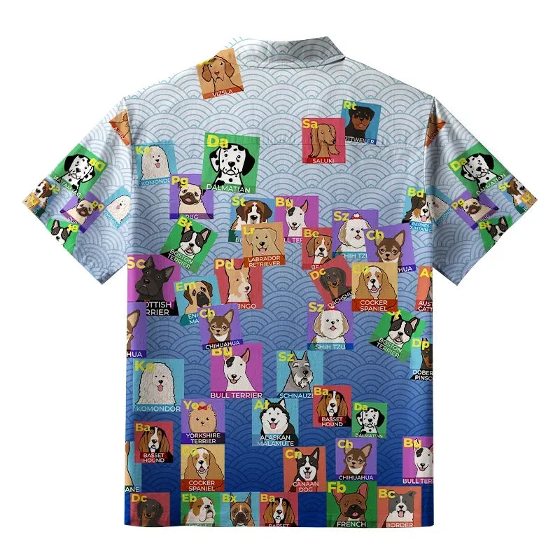 Funny Dog Hawaiian Shirt Casual Summer