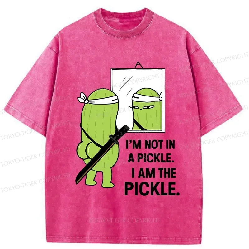 Kyoto-Lion Funny I Am The Pickle Washed T-Shirt