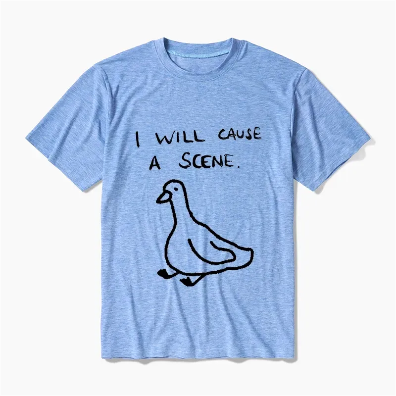 Kyoto-Lion Stupid Goose Funny Japan Retro Cotton Blend T-Shirt