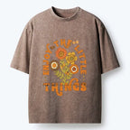 Kyoto-Lion Enjoy The Little Things Flowers Washed T-Shirt