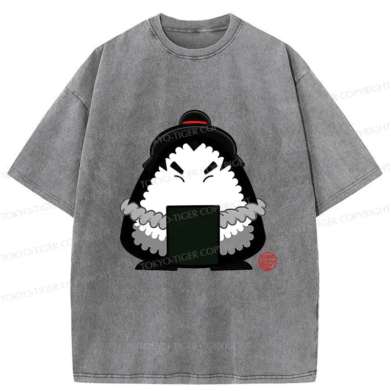 Kyoto-Lion Onigiri Samurai Washed T-Shirt