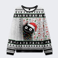 Kyoto-Lion A Funny Cat Staring At You Christmas Ugly Sweatshirt