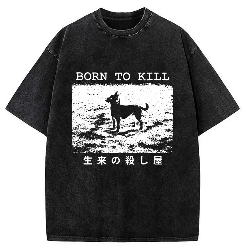 Kyoto-Lion Chihuahuas Are Natural Killers Washed T-Shirt