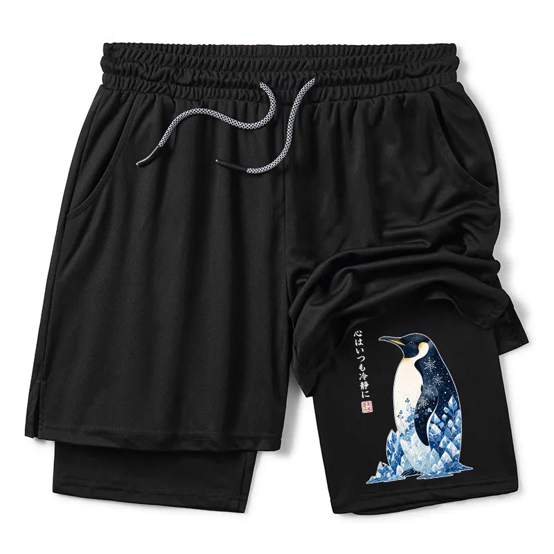 Kyoto-Lion Keep Calm Penguin Training Shorts